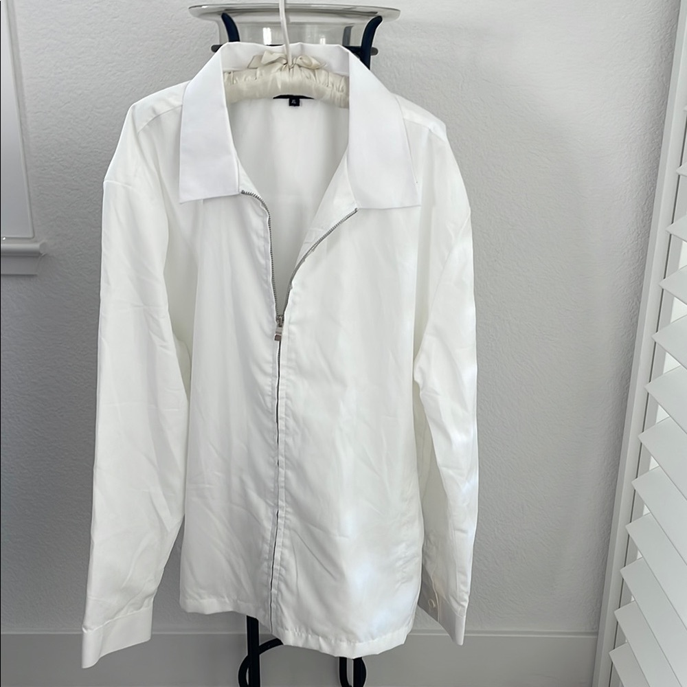 Daniel K Men's Crisp White Lightweight Jacket